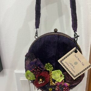 Vintage Purple Velvet Women's Bag NWT